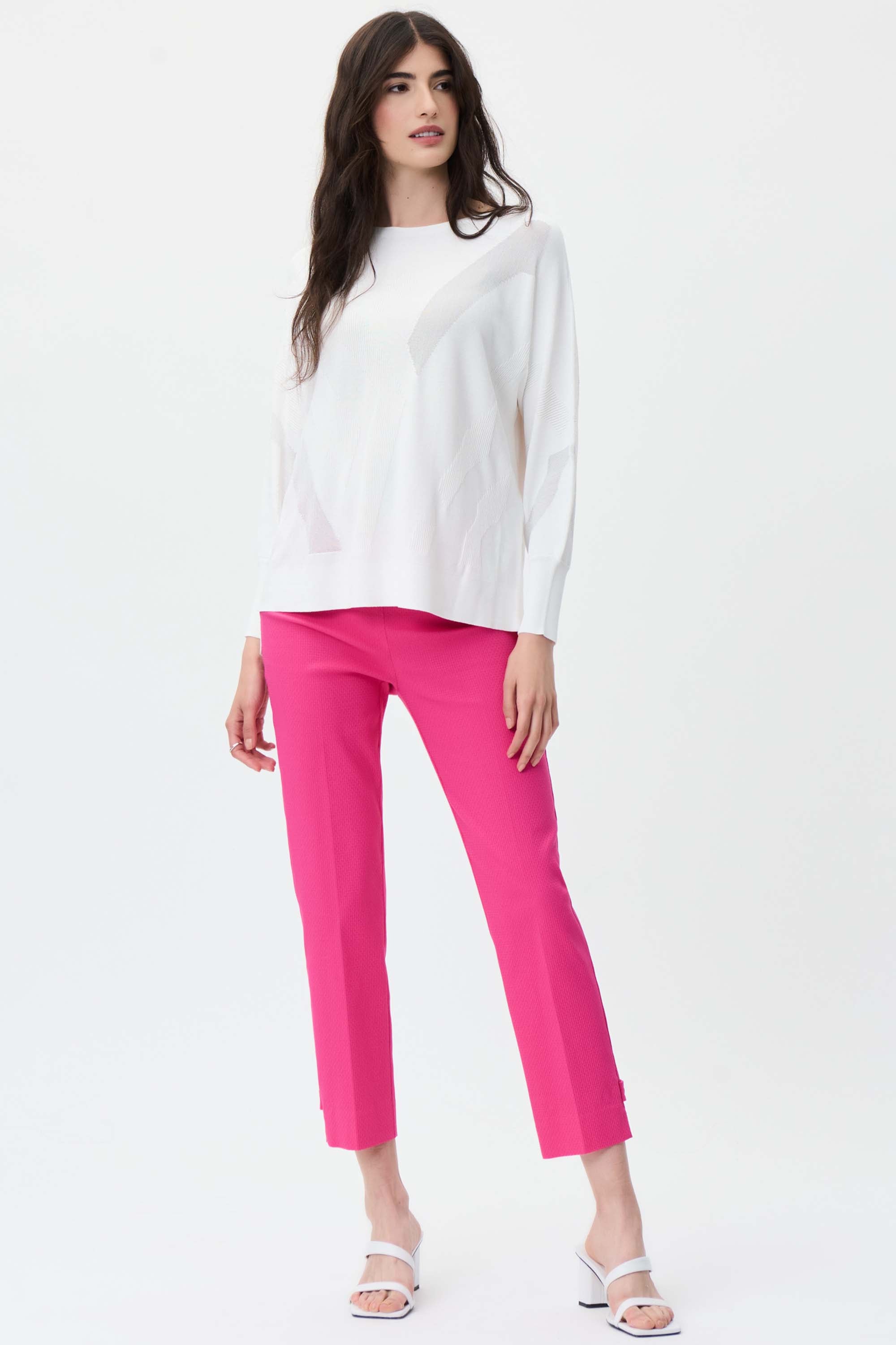 WHITE PIQUE CROP PANT – Aldila Boutique