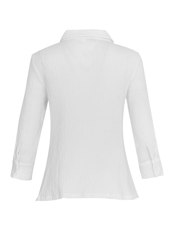 COTTON FIELD WHITE CRINKLE BLOUSE