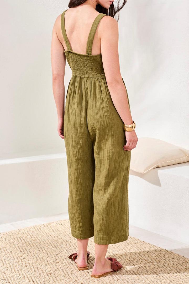 CRINKLE GAUZE JUMPSUIT