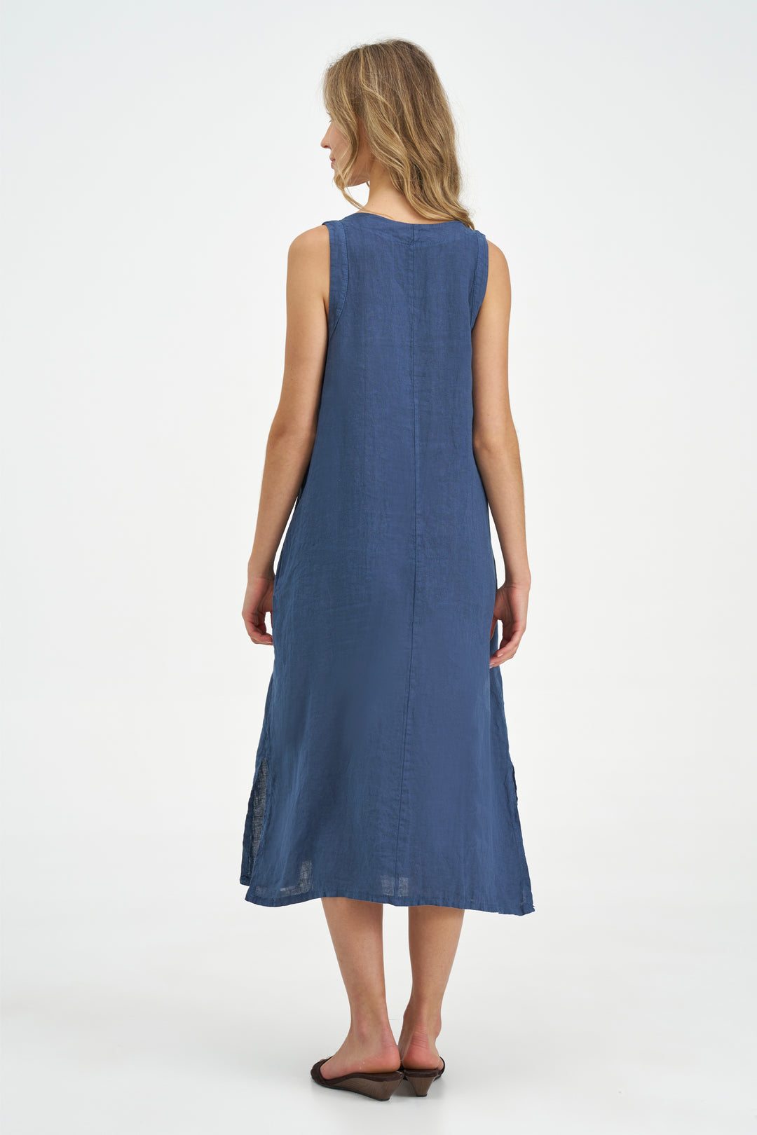 LINEN SLEEVELESS DRESS
