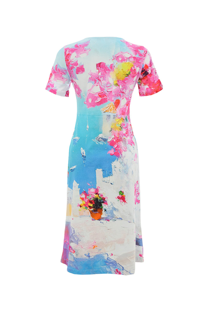 SUMMER IN SANTORINI SS A-LINE DRESS