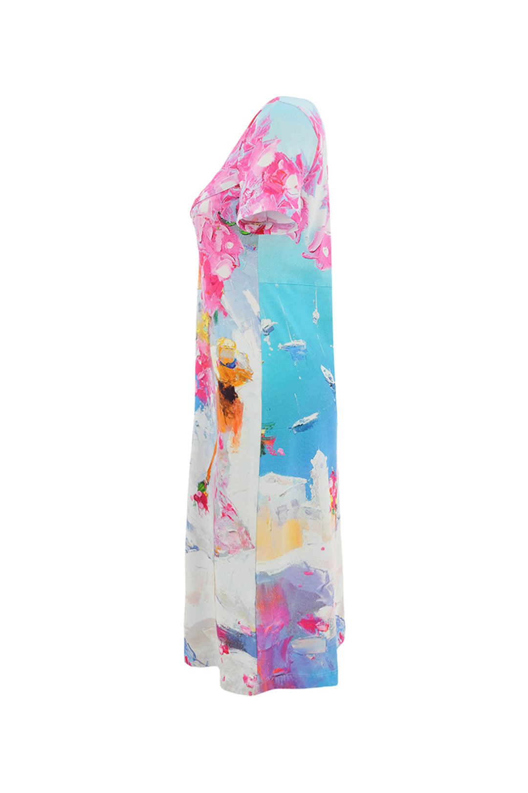 SUMMER IN SANTORINI SS A-LINE DRESS