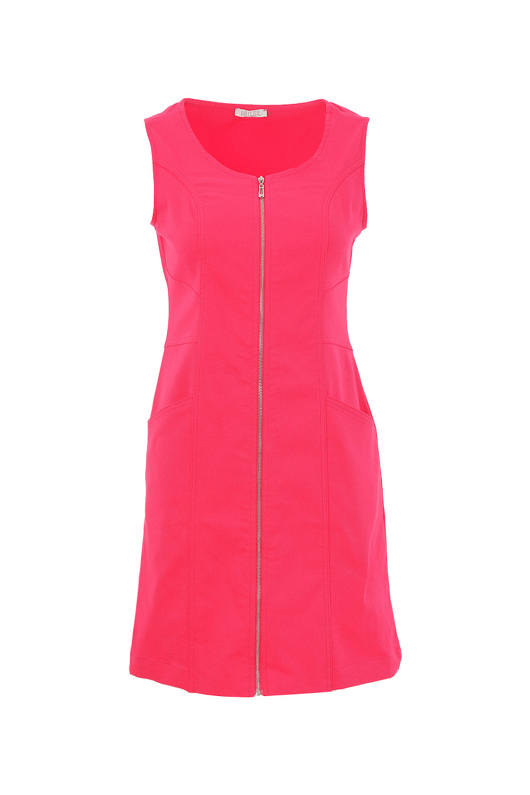 SLEEVELESS ZIP FRONT DRESS