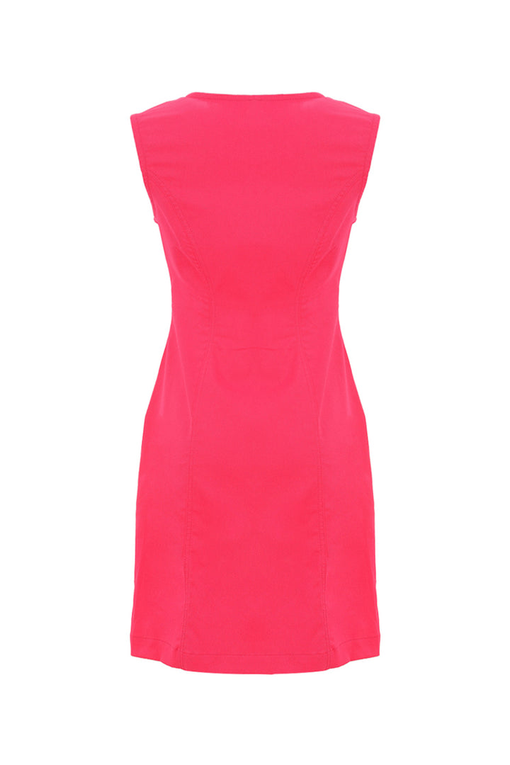 SLEEVELESS ZIP FRONT DRESS