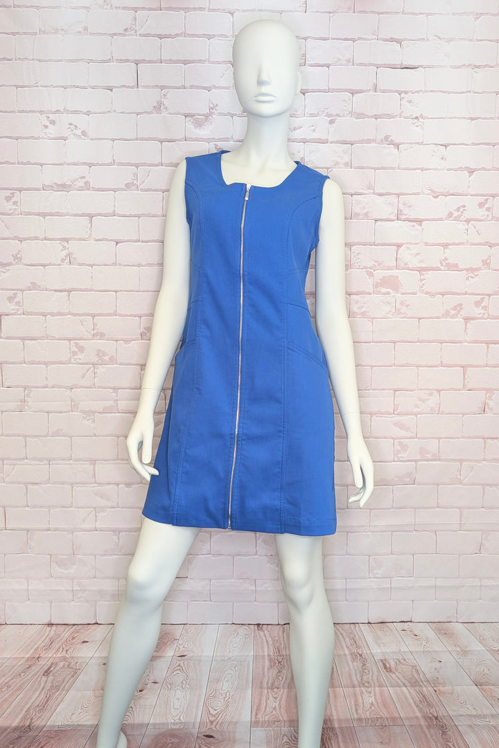 SLEEVELESS ZIP FRONT DRESS