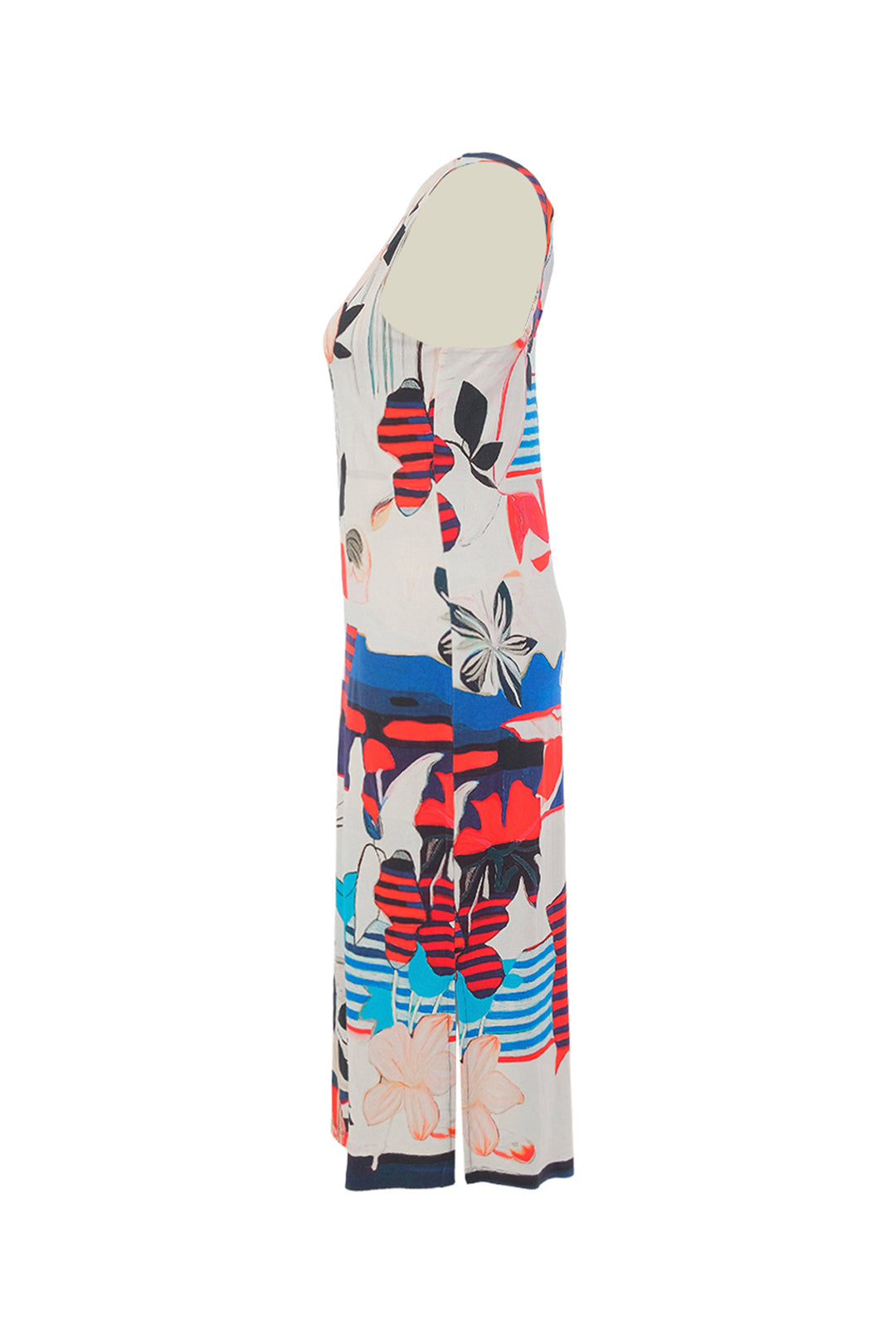 INTERLACED SLEEVELESS KEYHOLE BACK DRESS