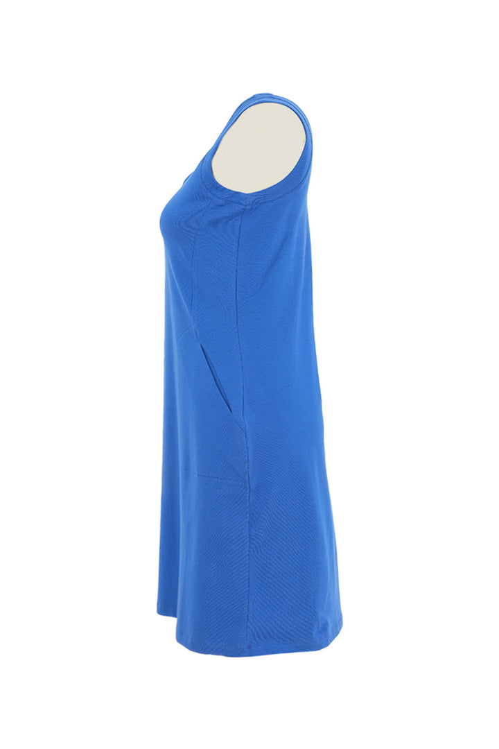 SLEEVELESS KEYHOLE NECK DRESS