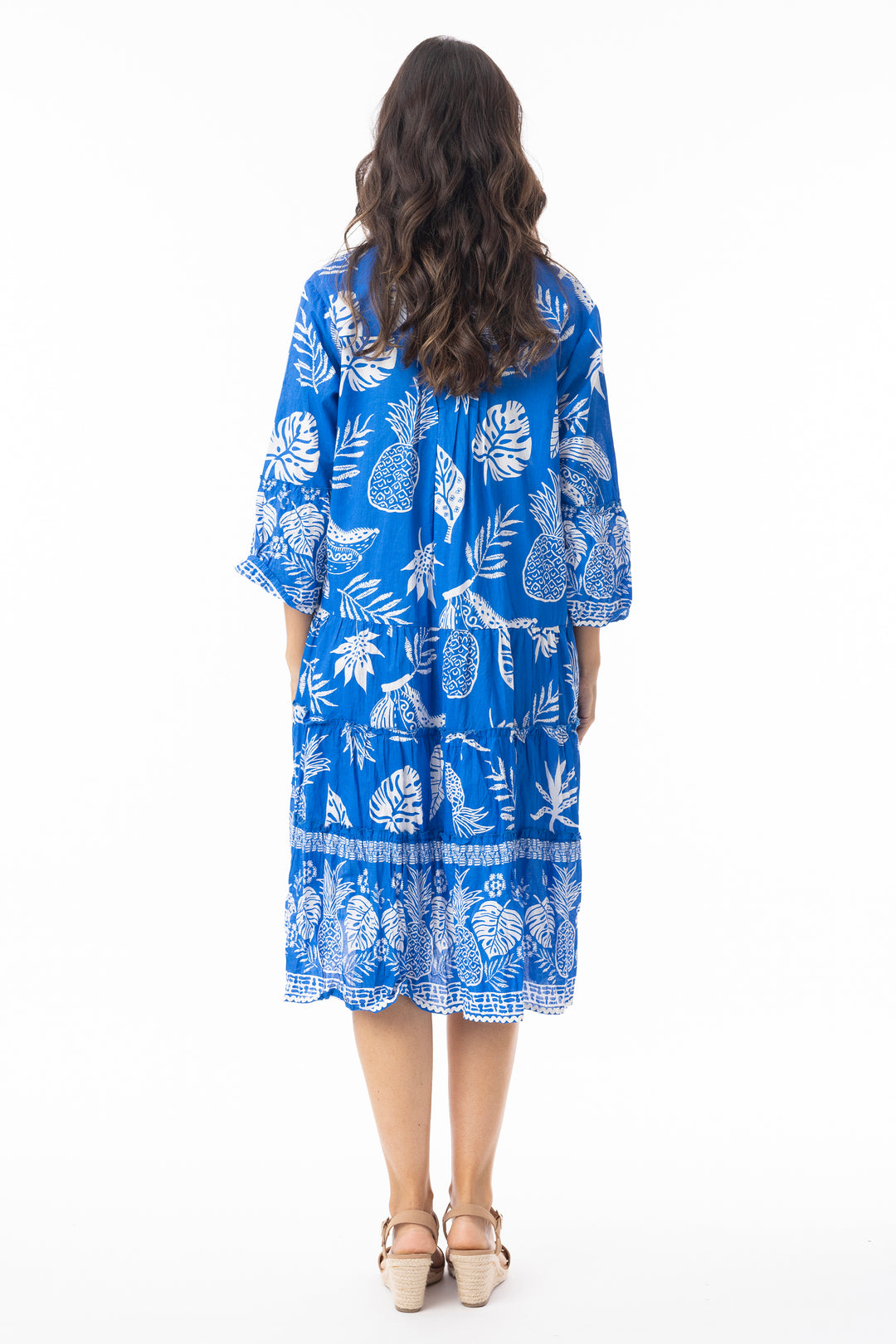 CRINKLE FRILL SLEEVE RIC RAC DRESS
