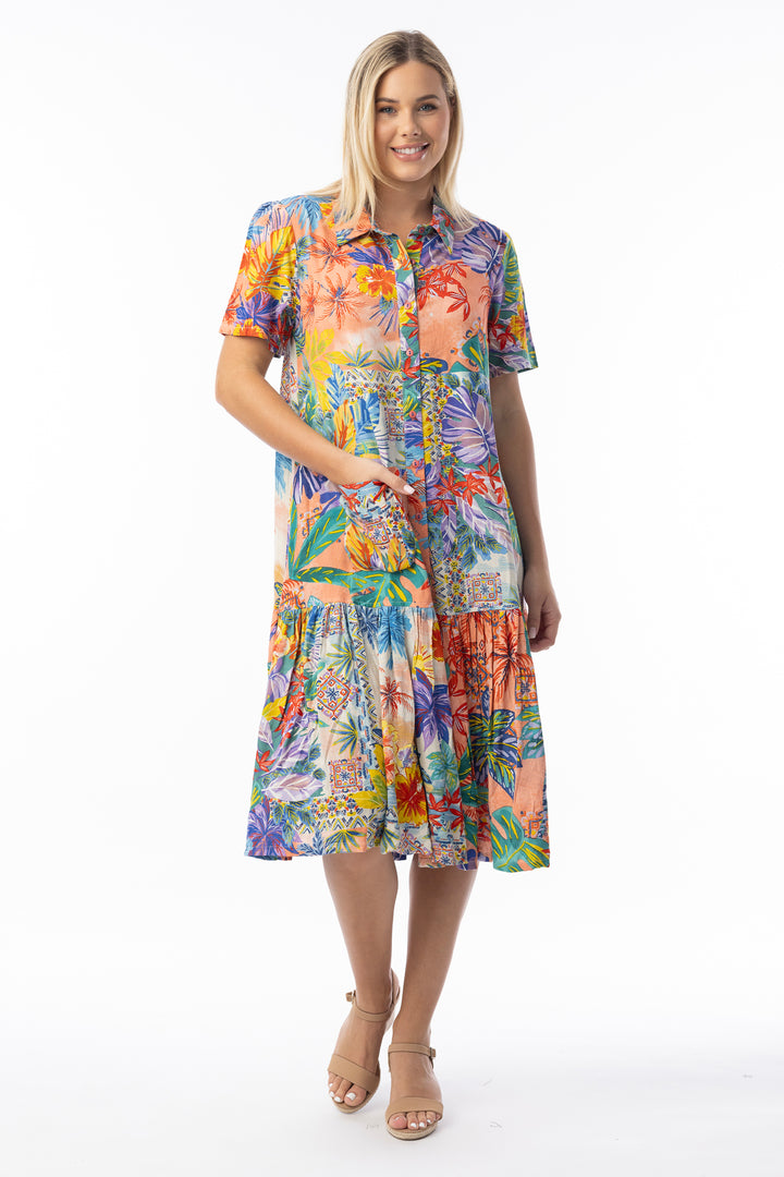 COLLAR PATCH DRESS