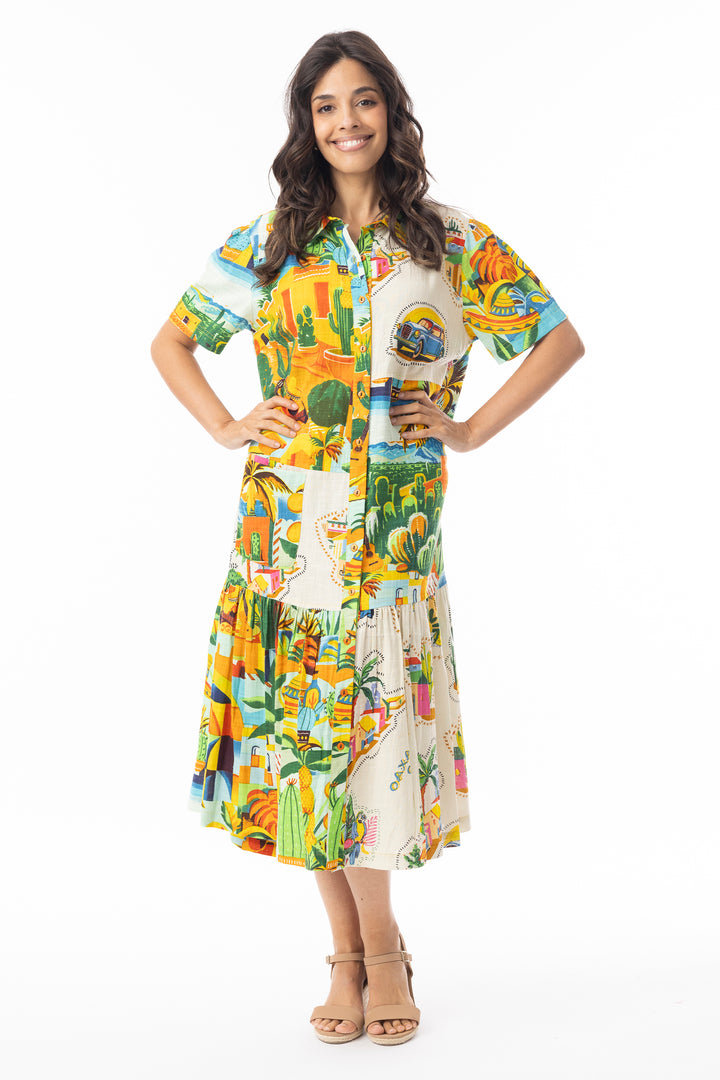 COLLAR PATCH DRESS