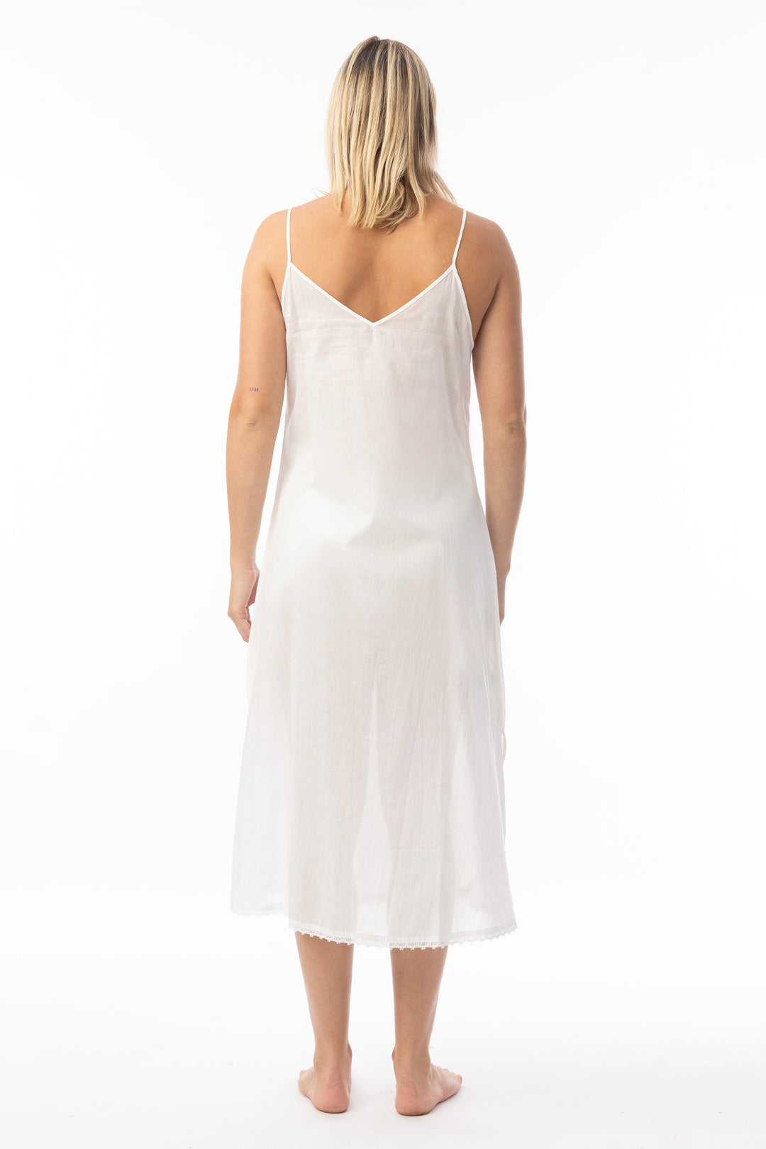 WHITE MAXI SLIP