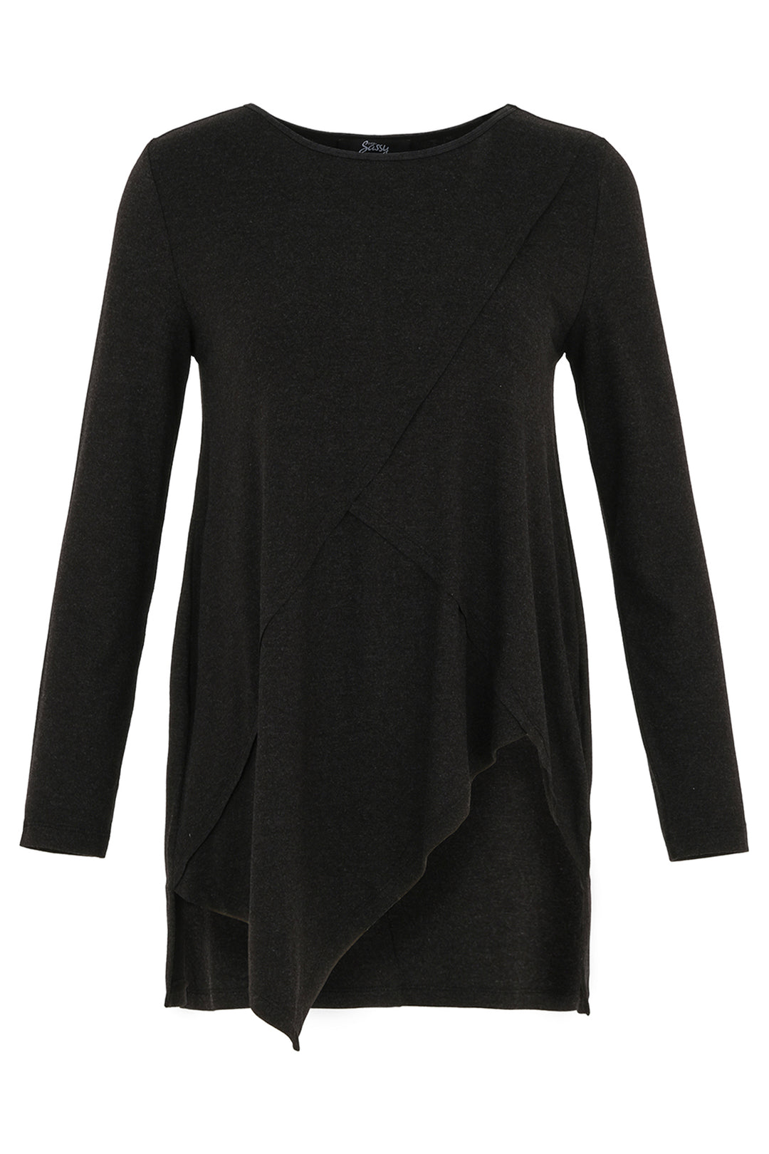 Ever Sassy Fall 2024  The contrast shoulder and back accents of crackle pleather bring a stylish touch to this tunic. 