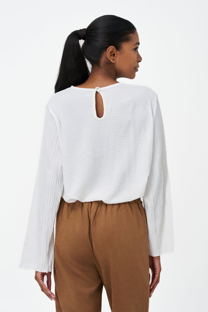 LS PLISSE FRONT TOP