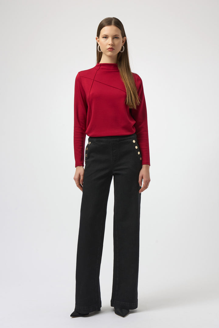 LS TOP WITH PINTUCK SEAMS