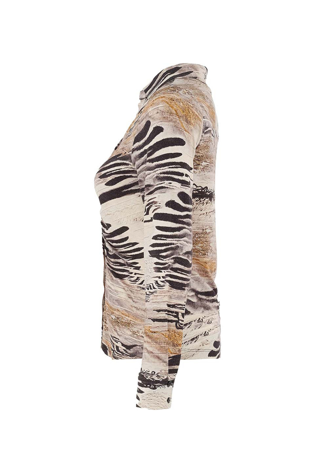 UNBALANCED GATHERED FRONT BLOUSE