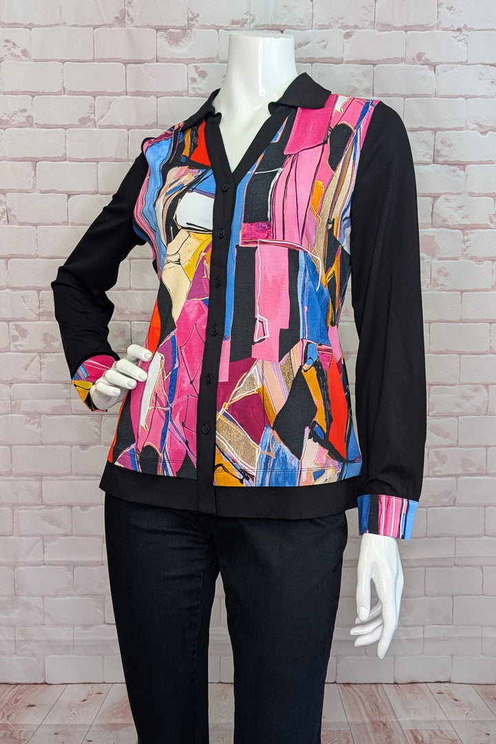 BAISTI BLOUSE WITH FACE PRINT BACK