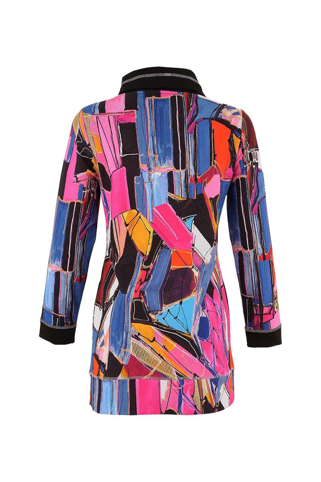 BAISTI DRAWSTRING COWL FACE PRINT TUNIC