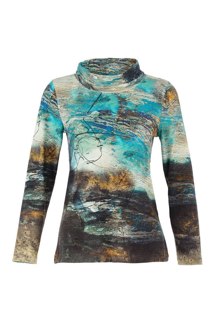 LIFE'S TOO SHORT LS BUTTON BACK COWL TOP