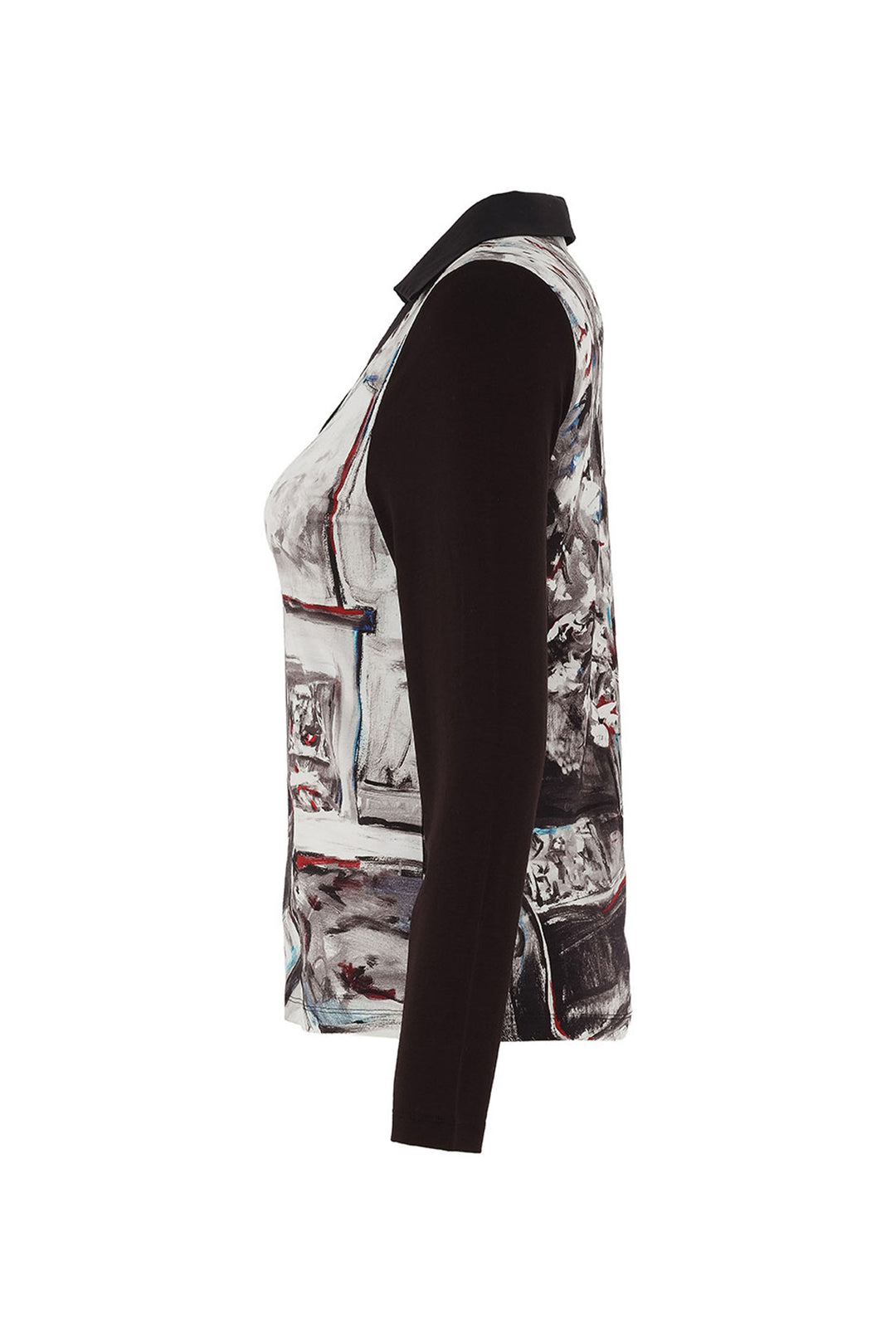 PIANO BLUES LS TOP WITH COLLAR