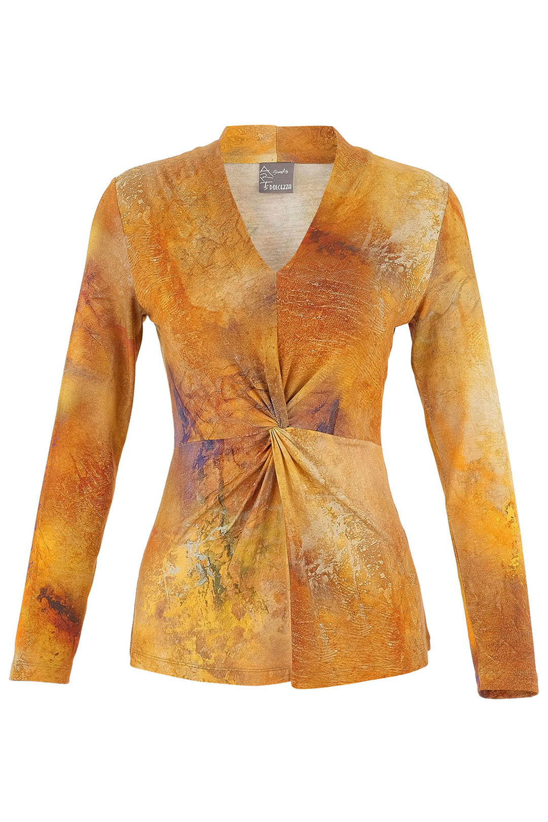 Dolcezza Fall 2025 
Its sophisticated v-neckline and eye-catching center twist detail at the waist create a flattering silhouette, perfect for embracing bright, sunny days.