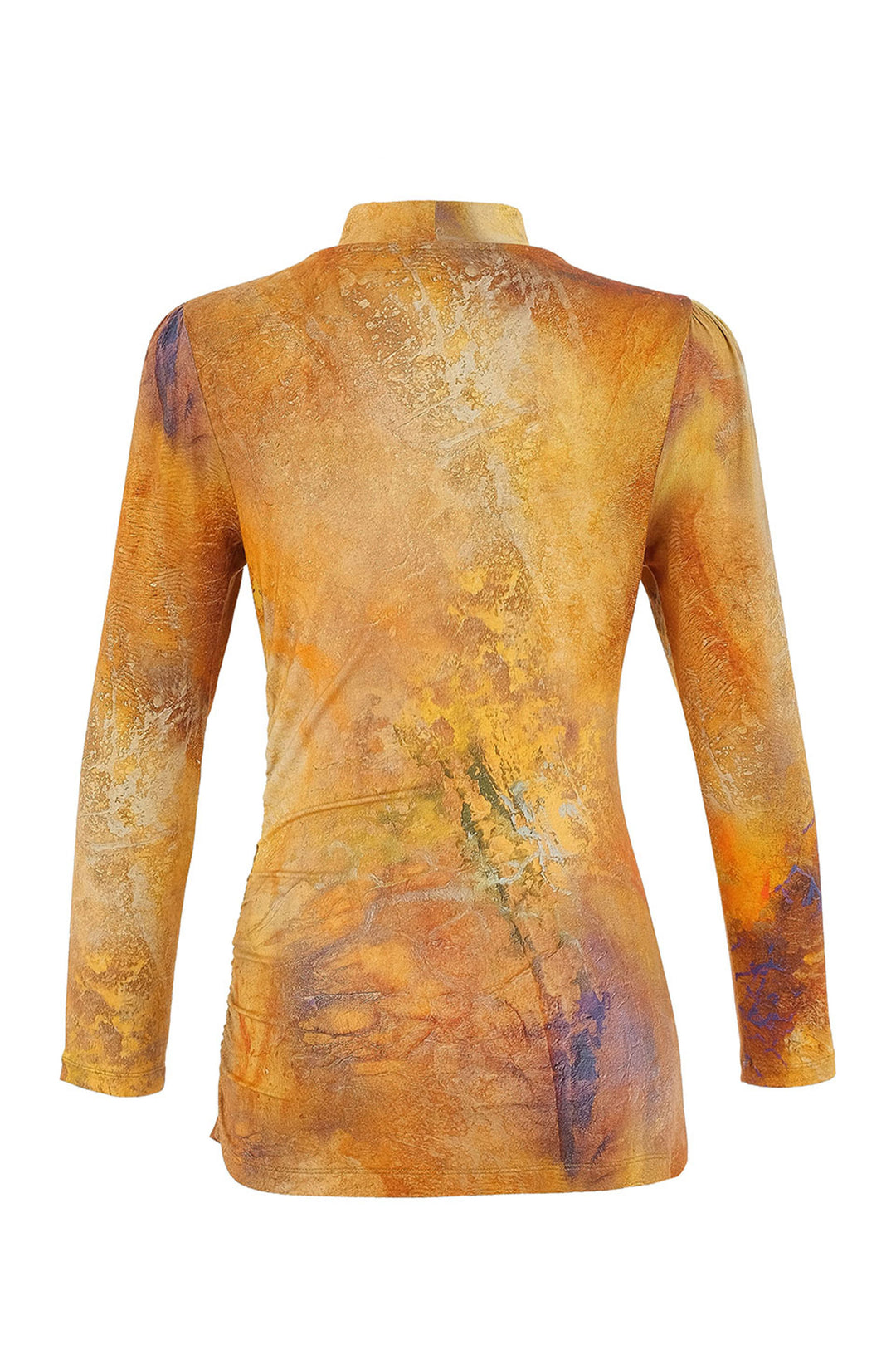 MOTHER EARTH LS MOCK WITH ROUCHED SIDE