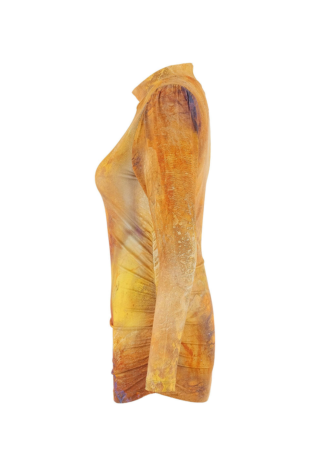 MOTHER EARTH LS MOCK WITH ROUCHED SIDE