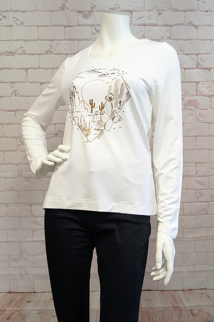 MOTHER EARTH OFF WHITE DESERT PRINT TEE