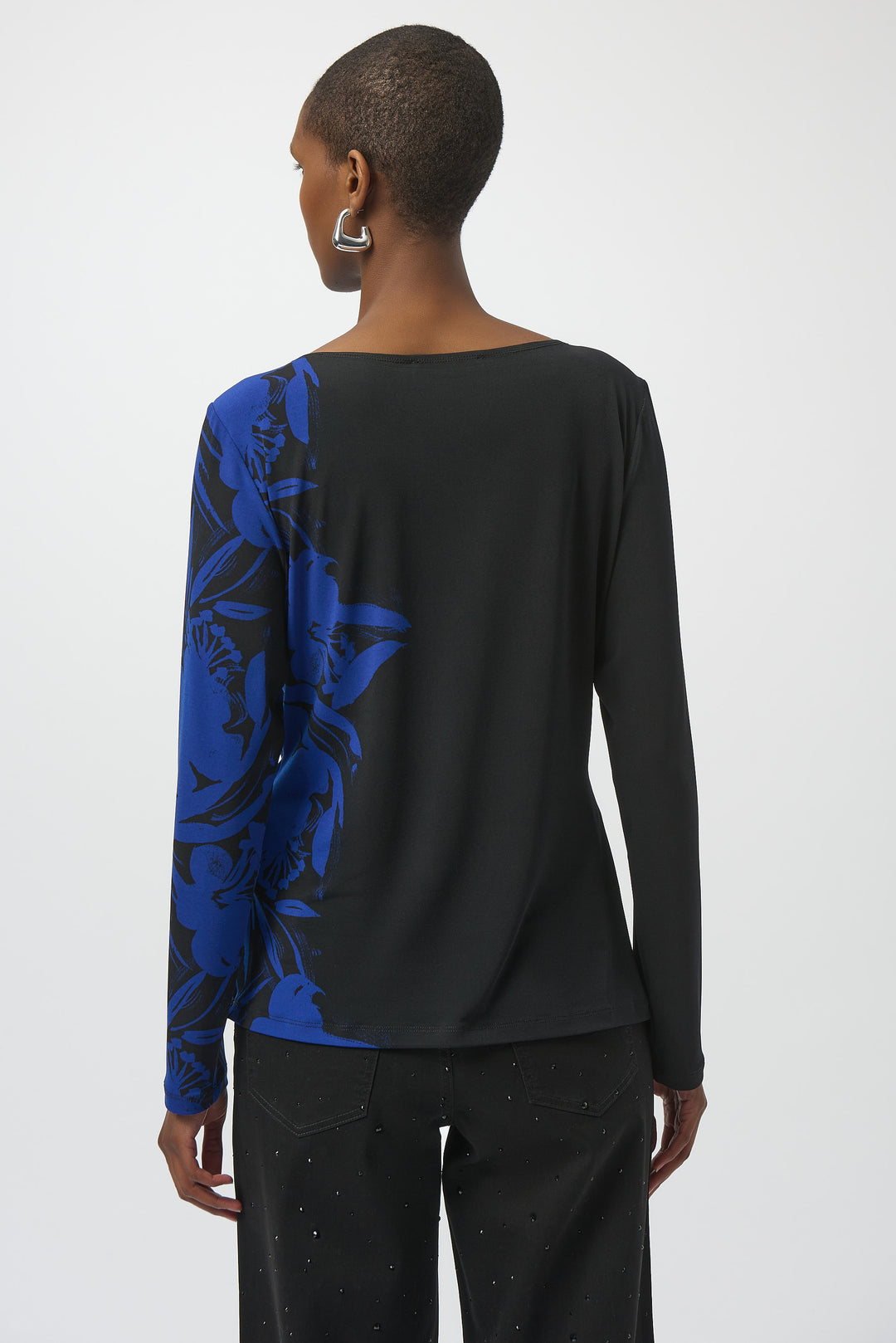 LS TOP WITH ABSTRACT PRINT