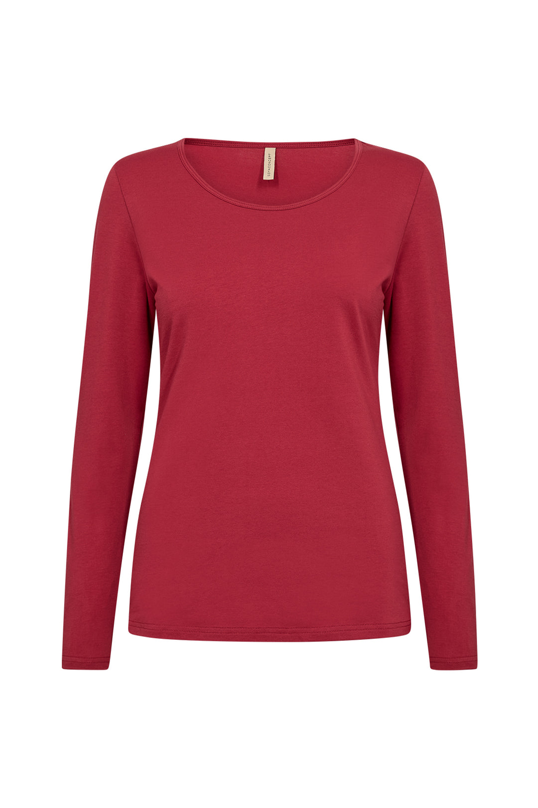 Soya Concept Fall 2025 
Crafted from organic cotton, this long-sleeve tee delivers effortless versatility. The stretchy fabric moves with you, whether layered beneath a blazer for polished sophistication or paired with jeans for understated ease.