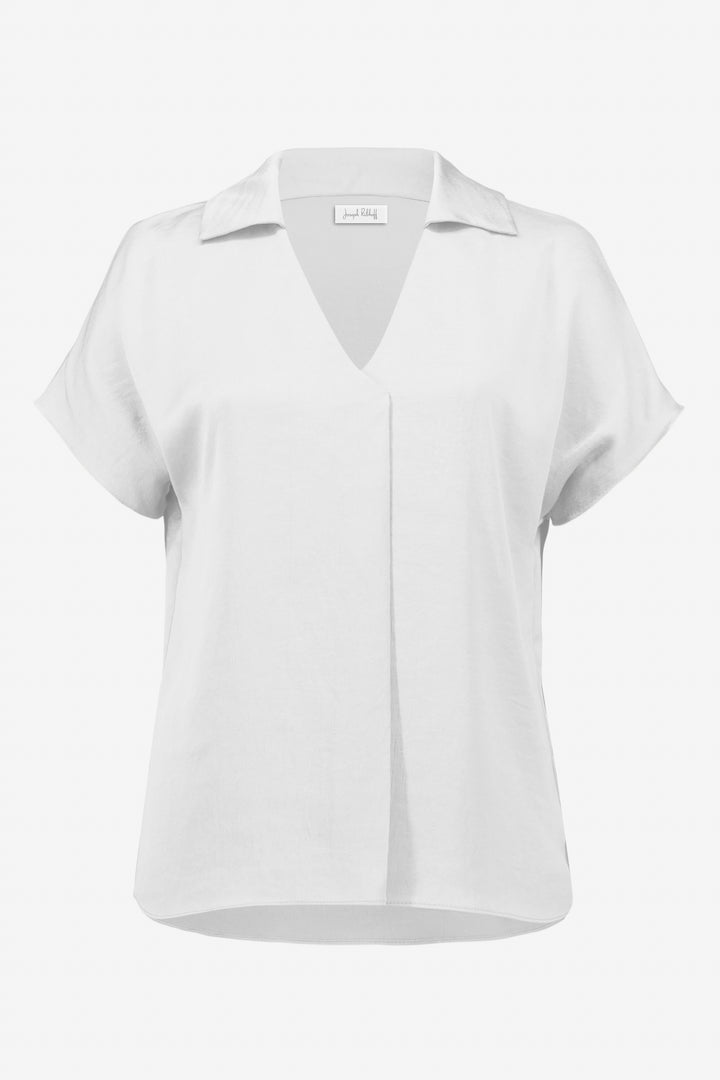 White pullover blouse top on a white background