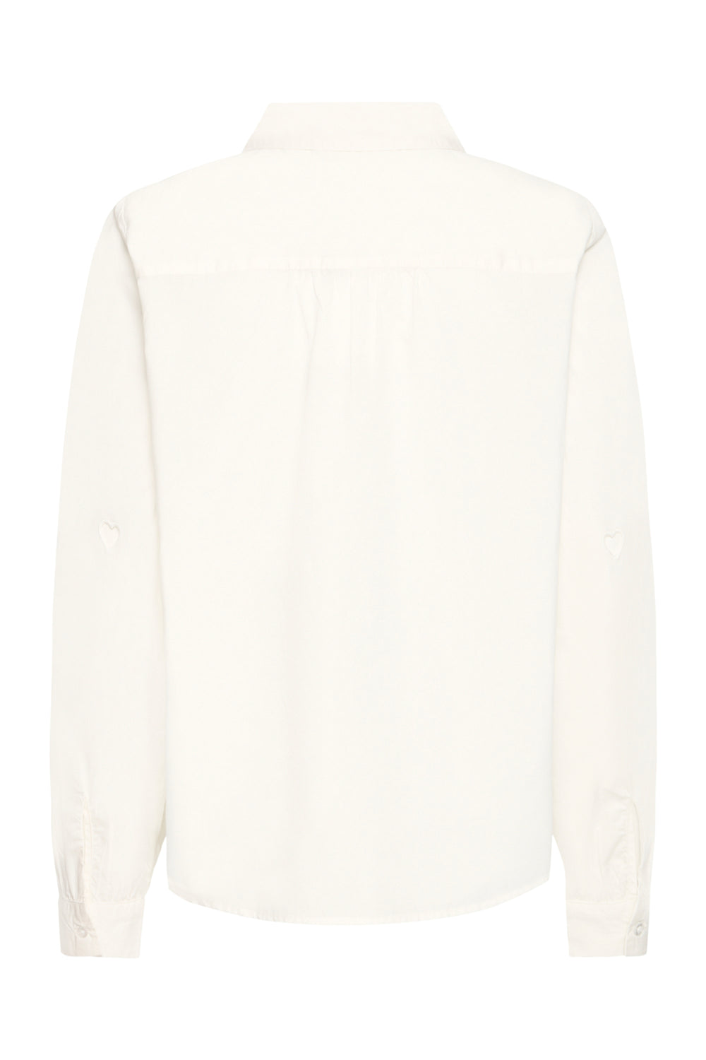 White long-sleeve shirt on a white background