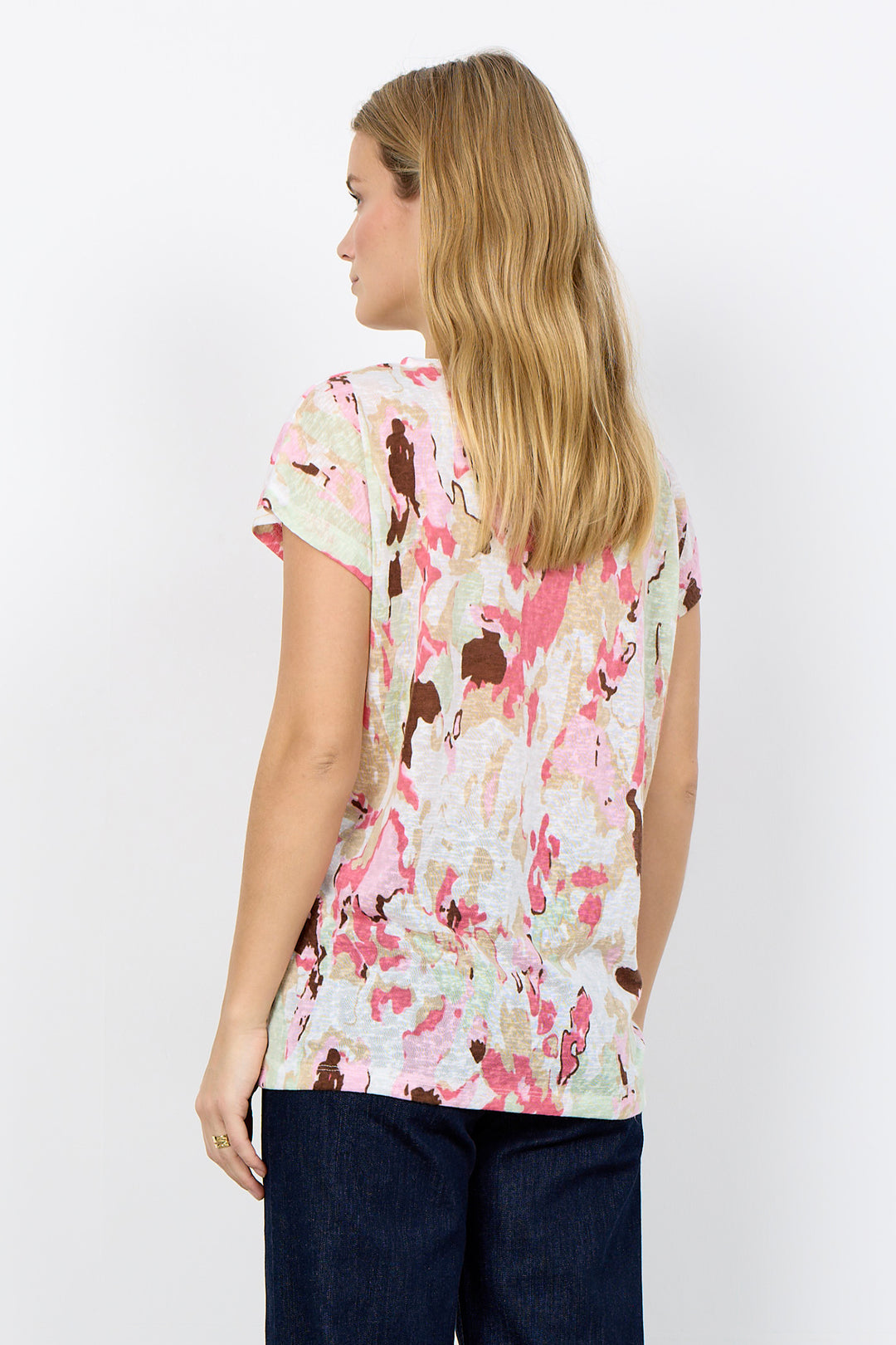 ABSTRACT CAMO PRINT TEE