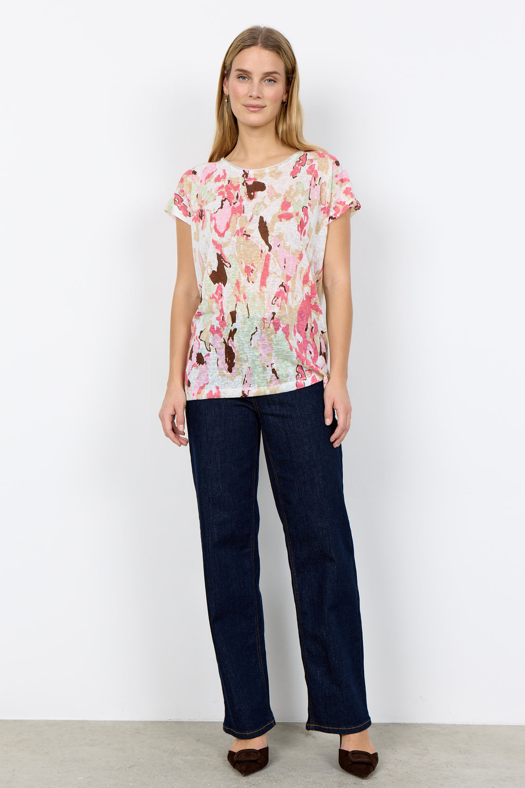 ABSTRACT CAMO PRINT TEE