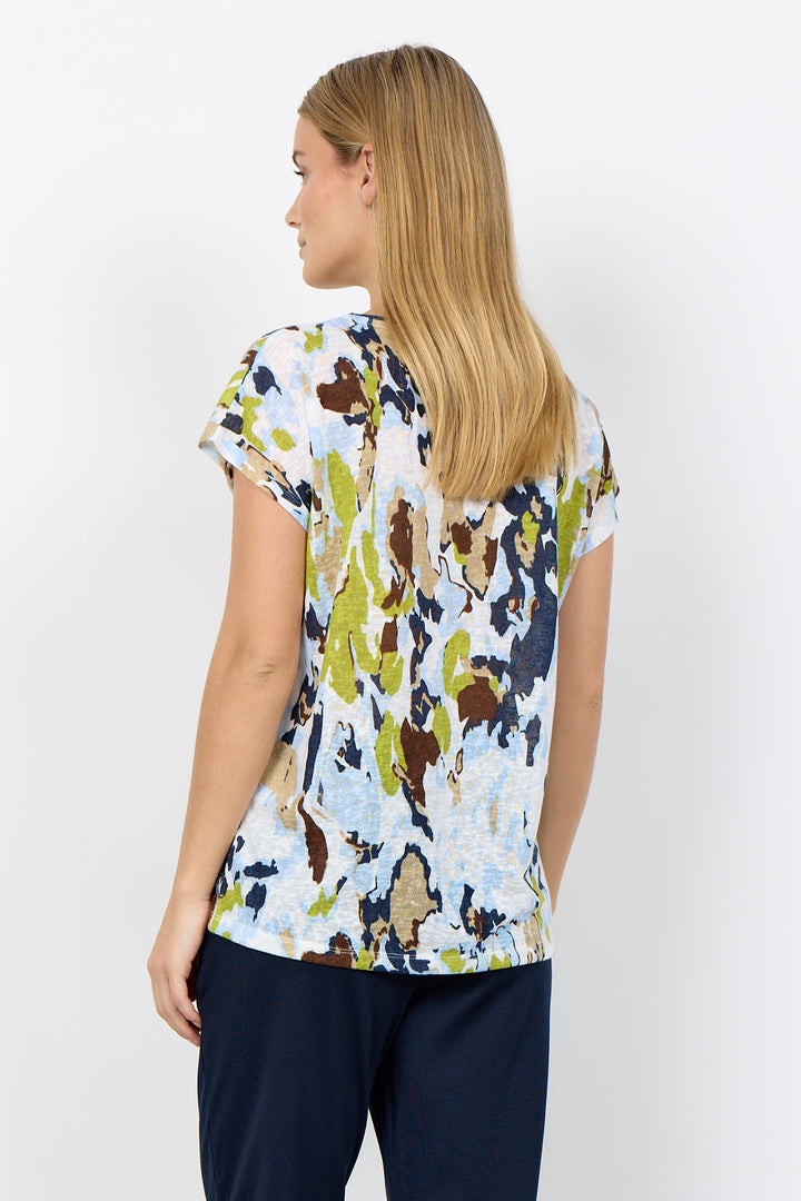 ABSTRACT CAMO PRINT TEE