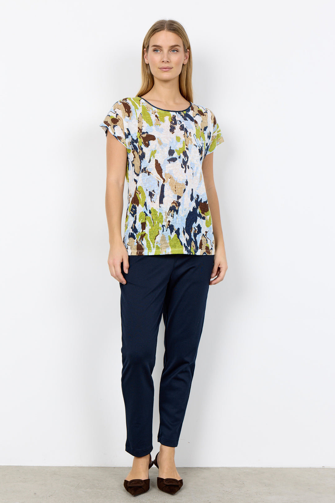 ABSTRACT CAMO PRINT TEE