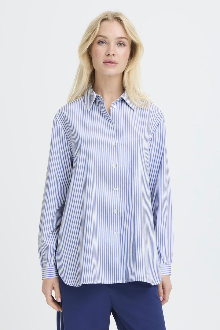 DELLA ROBBIE BLUE STRIPE SHIRT