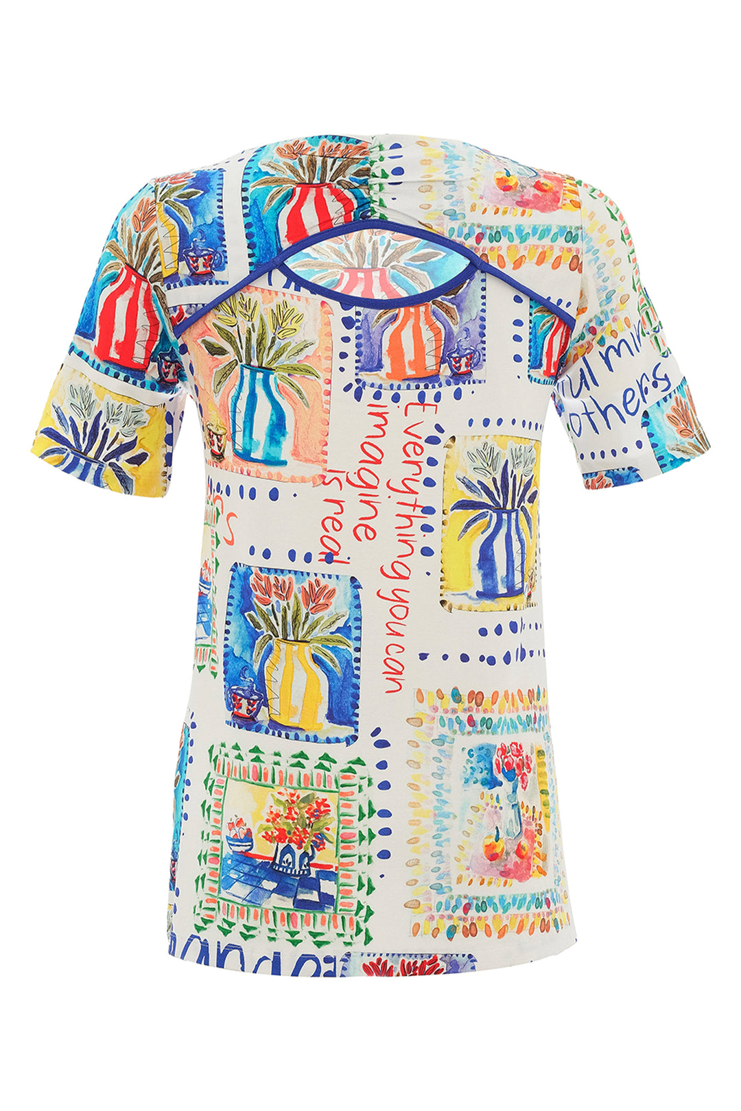 MY HANDMADE GARDEN SS TOP WITH PEEKABOO BACK