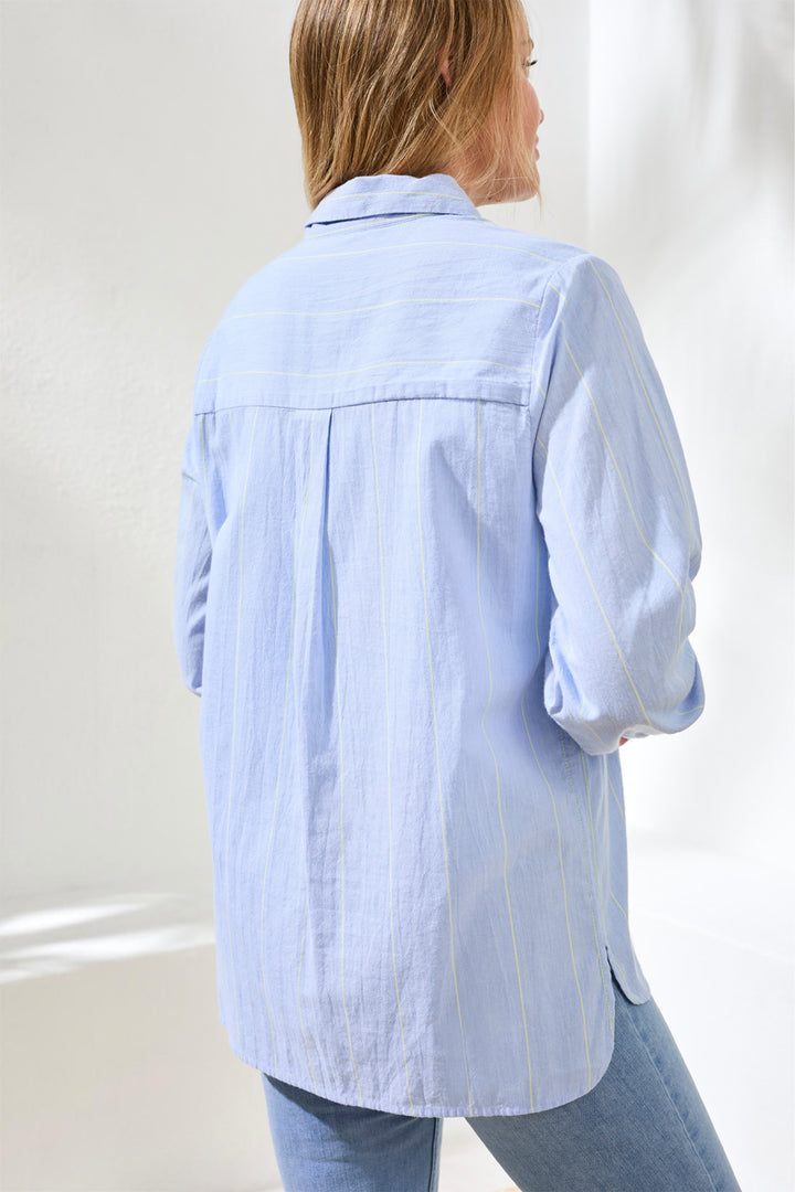CHAMBRAY STRIPE SHIRT