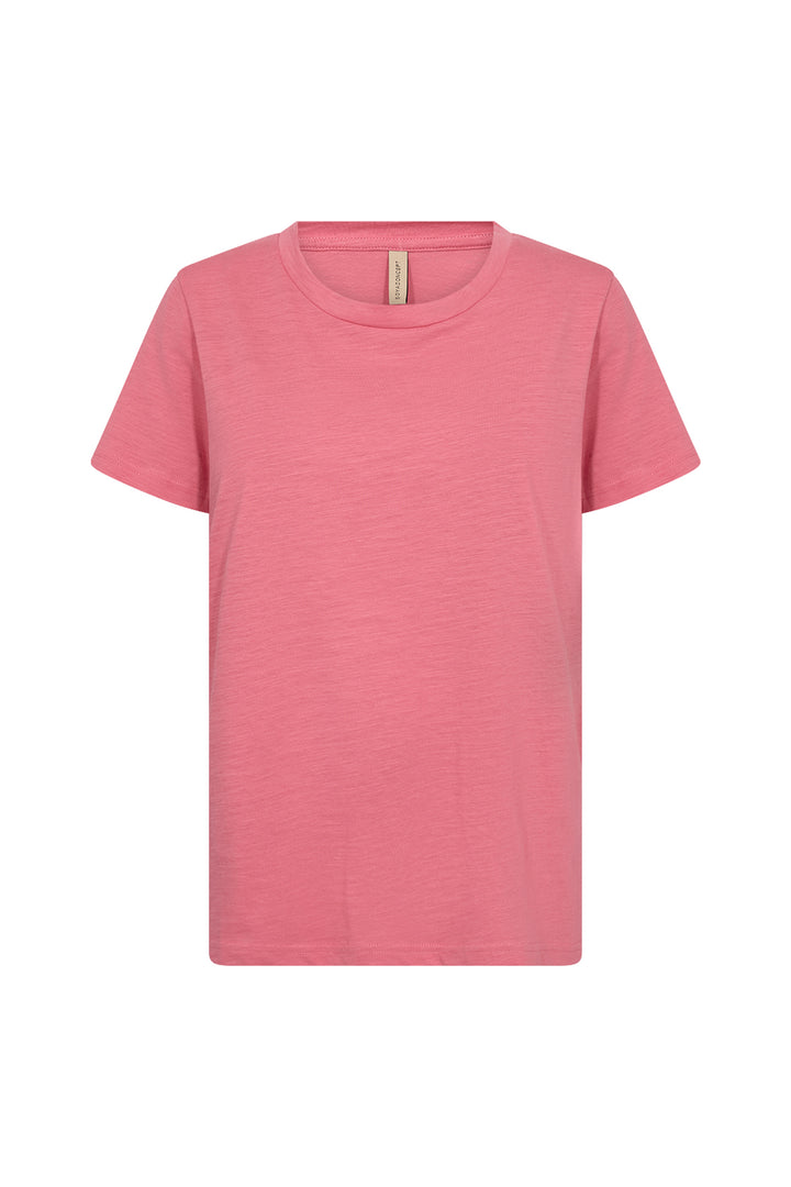 Pink t-shirt on a white background