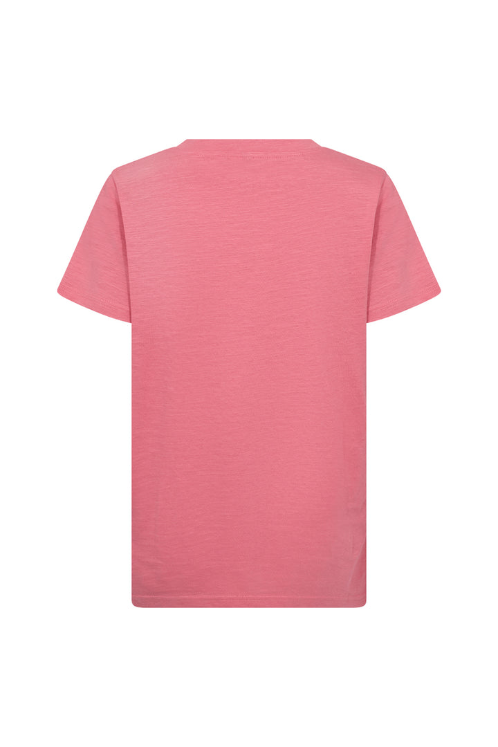 Pink t-shirt on a white background