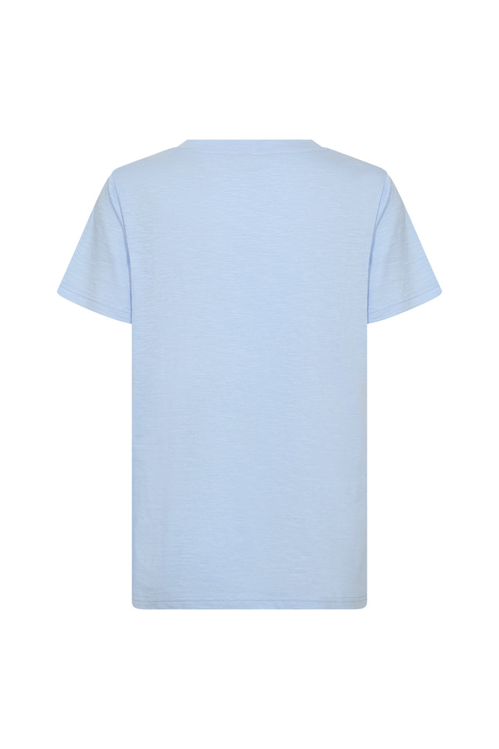 Light blue t-shirt on a white background
