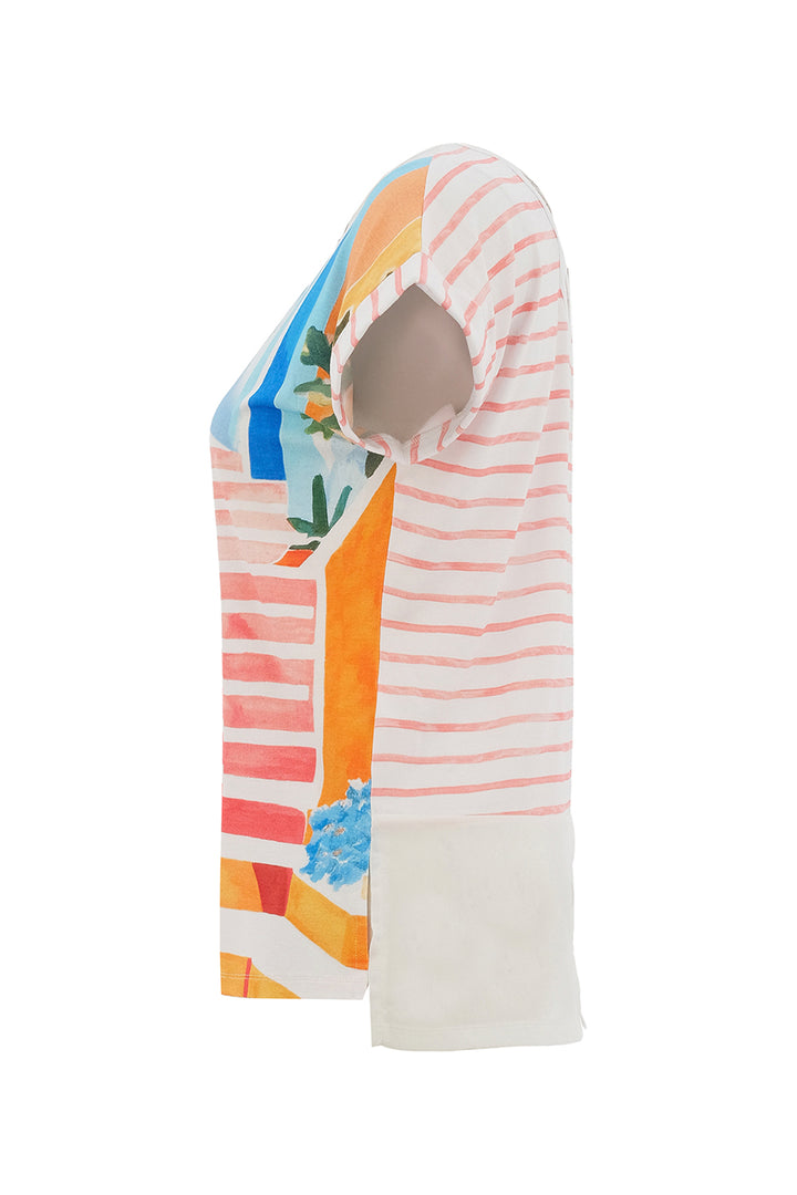 POTS ON THE STAIRS CAP SLEEVE X BACK TOP