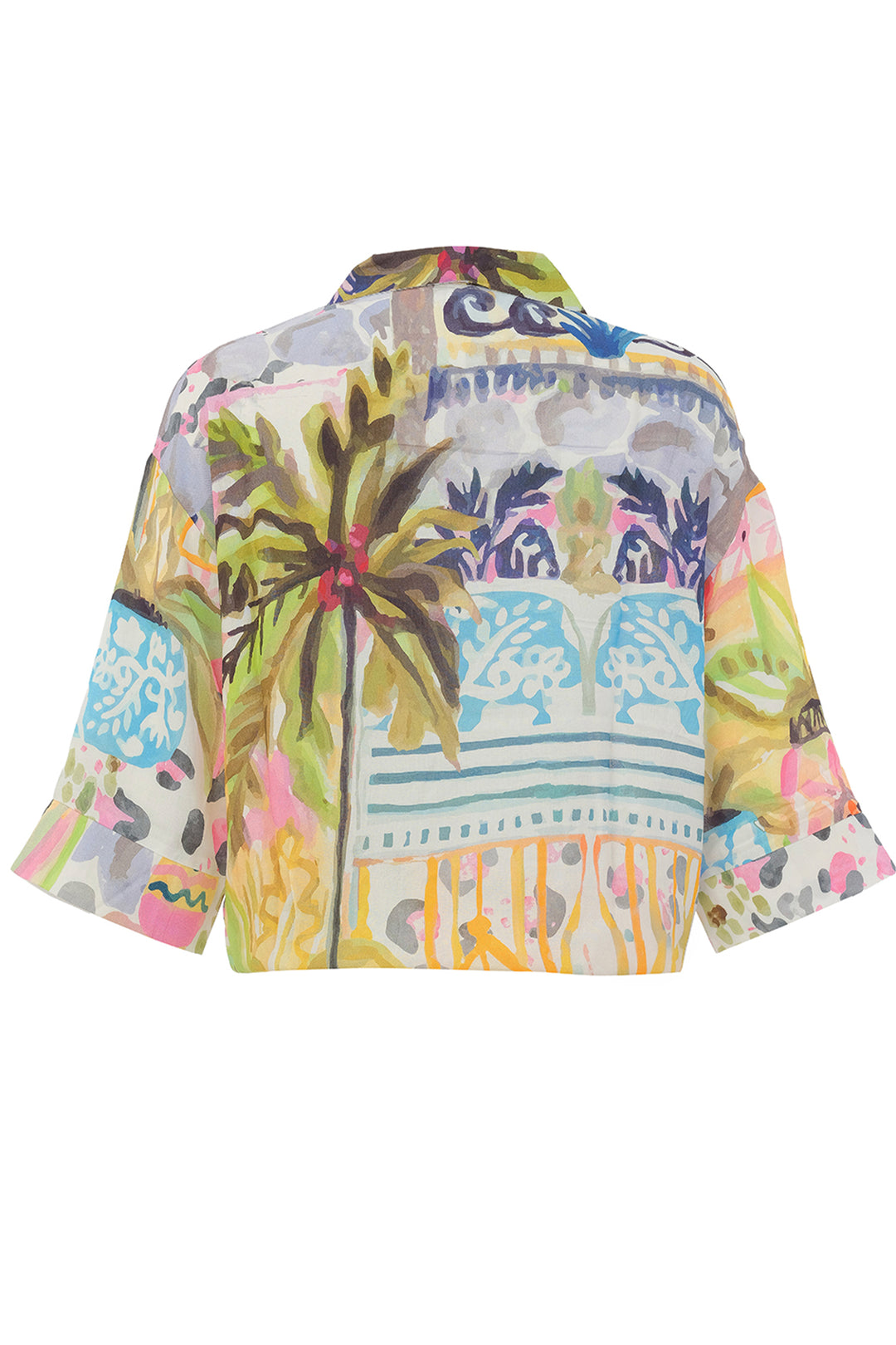 CHEETAH IN THE CITY TIE FRONT BLOUSE