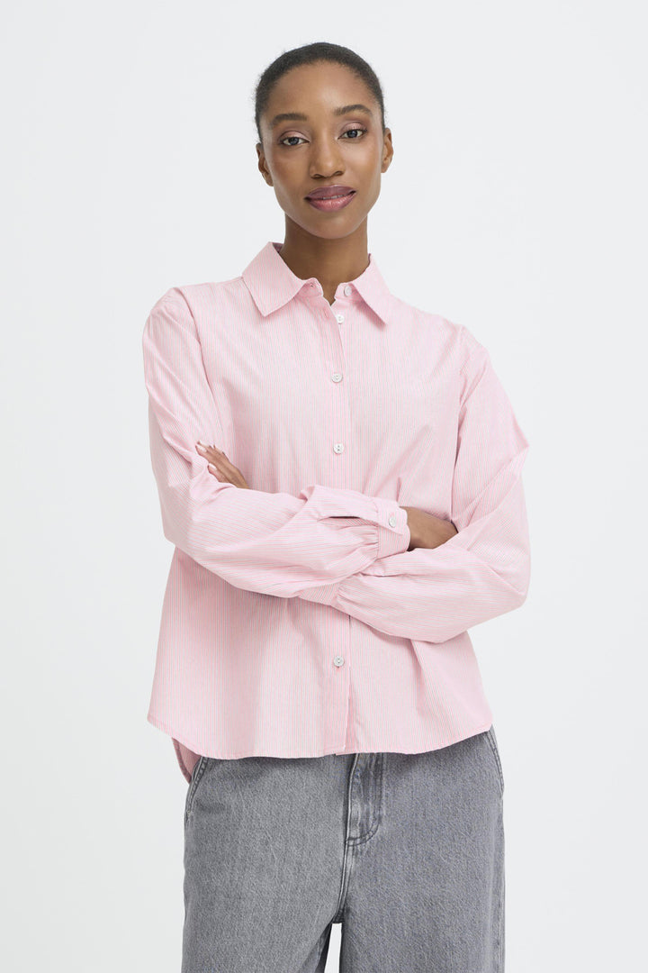 PINK MULTI STRIPE SHIRT