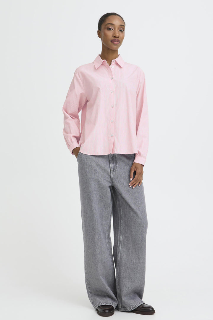 PINK MULTI STRIPE SHIRT