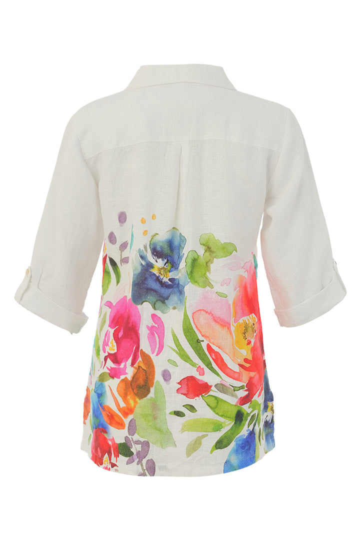 SPRING DELIGHT LINEN BIG SHIRT