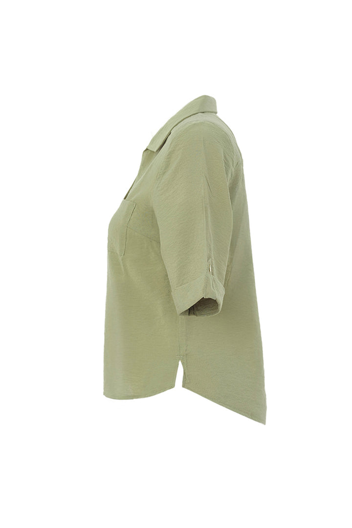 SS TAB SLEEVE BLOUSE