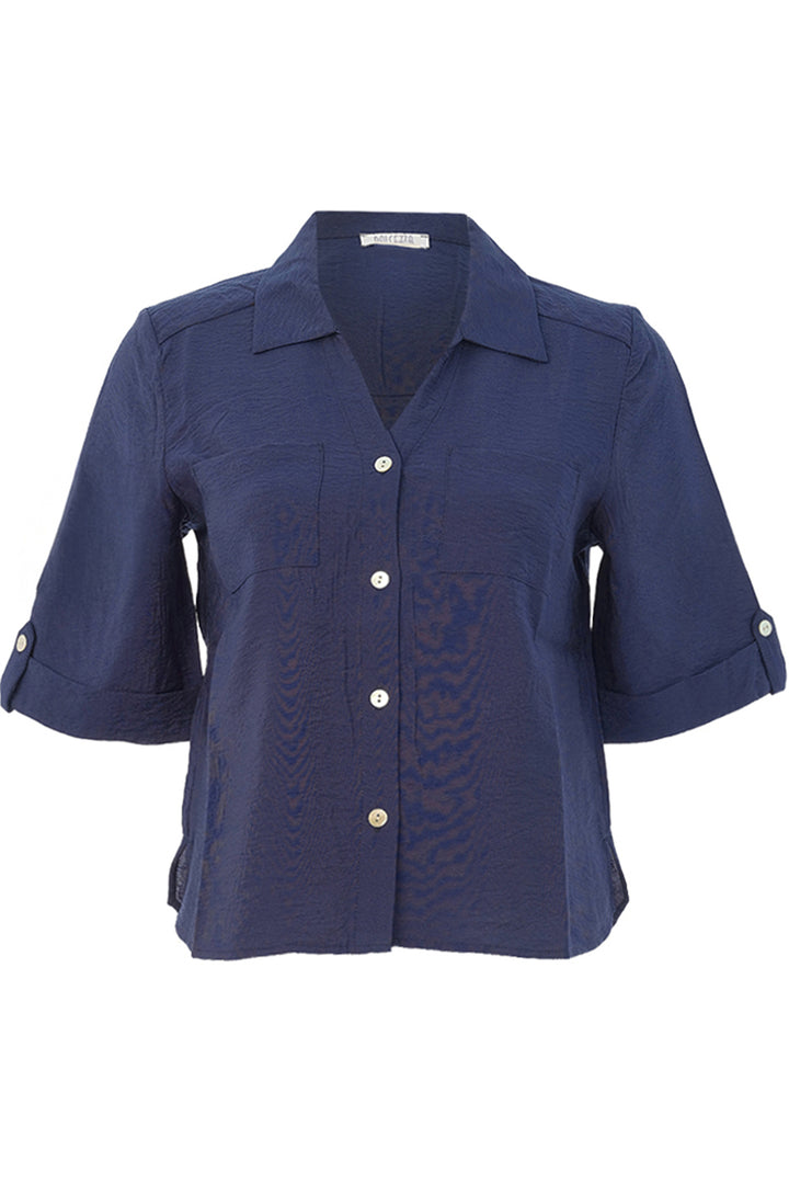 SS TAB SLEEVE BLOUSE