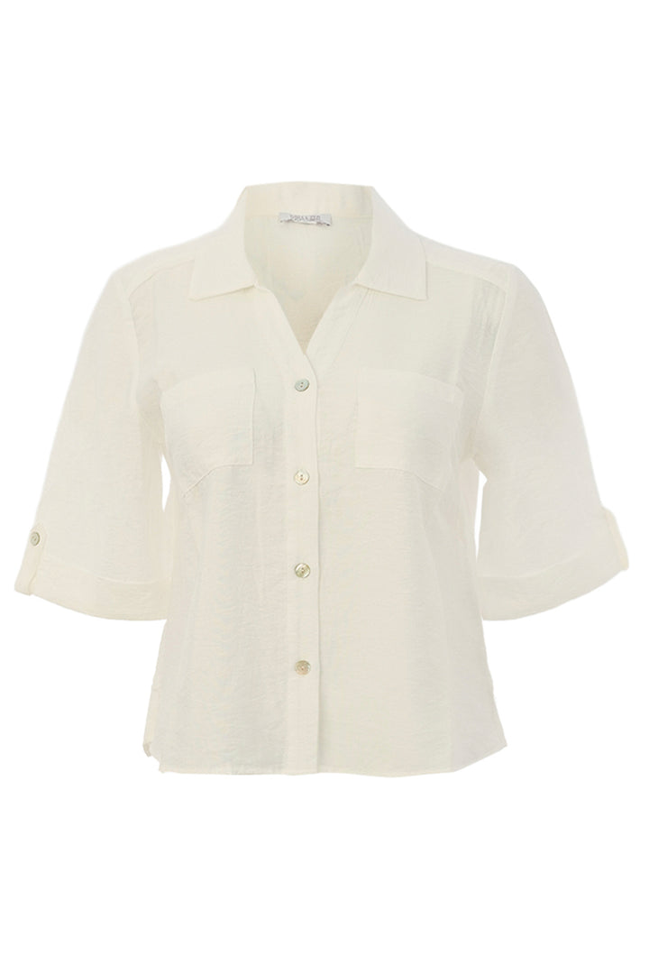 SS TAB SLEEVE BLOUSE