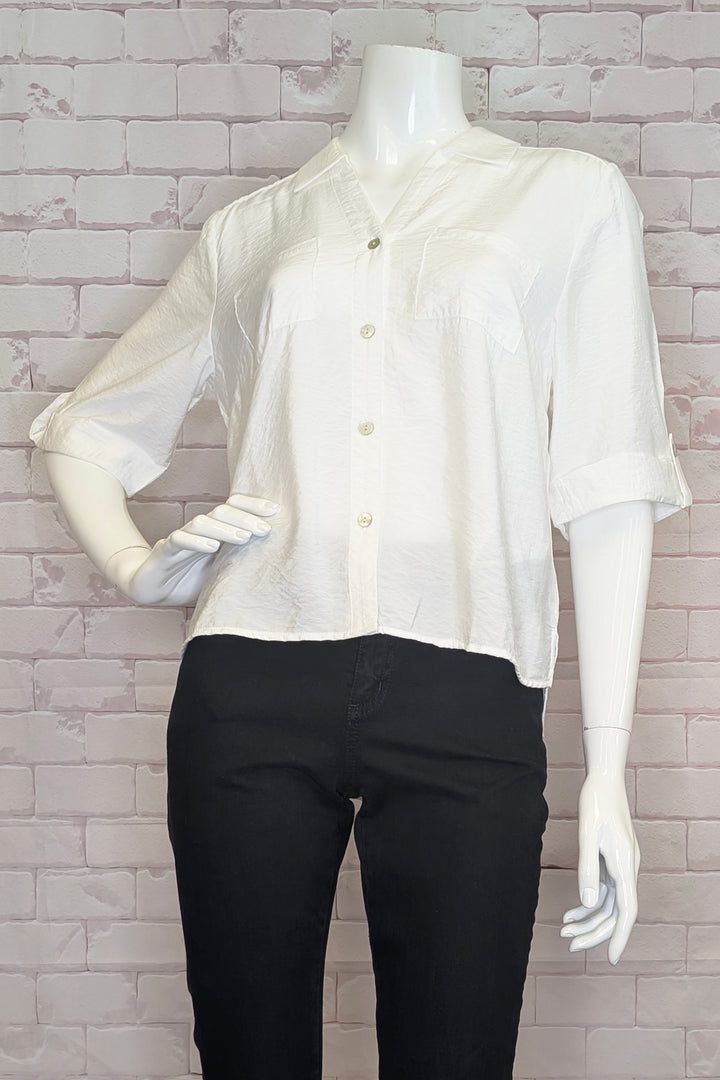 SS TAB SLEEVE BLOUSE
